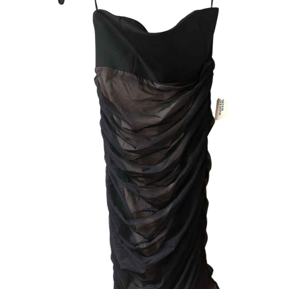 NEW Forever 21 Y2K Black Strapless Ruched Dress